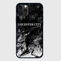 Чехол для iPhone 12 Pro Max Leicester City black graphite, цвет: 3D-черный