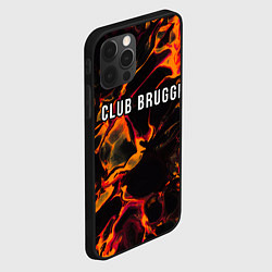 Чехол для iPhone 12 Pro Max Club Brugge red lava, цвет: 3D-черный — фото 2