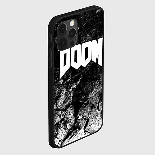 Чехол iPhone 12 Pro Max Doom black graphite / 3D-Черный – фото 2