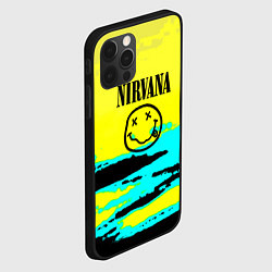 Чехол для iPhone 12 Pro Max Nirvana краски кислотные, цвет: 3D-черный — фото 2