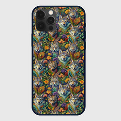 Чехол для iPhone 12 Pro Max Волчий паттерн, цвет: 3D-черный