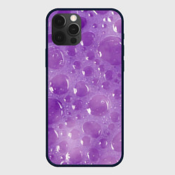 Чехол для iPhone 12 Pro Max Фиолетовая пена, цвет: 3D-черный