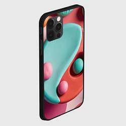 Чехол для iPhone 12 Pro Max Пластилиновый медальон с шариками, цвет: 3D-черный — фото 2