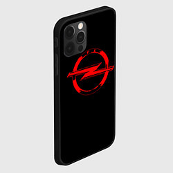 Чехол для iPhone 12 Pro Max Opel red logo, цвет: 3D-черный — фото 2