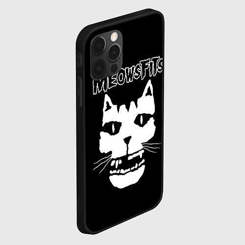 Чехол iPhone 12 Pro Max Misfits - Meowsfits / 3D-Черный – фото 2