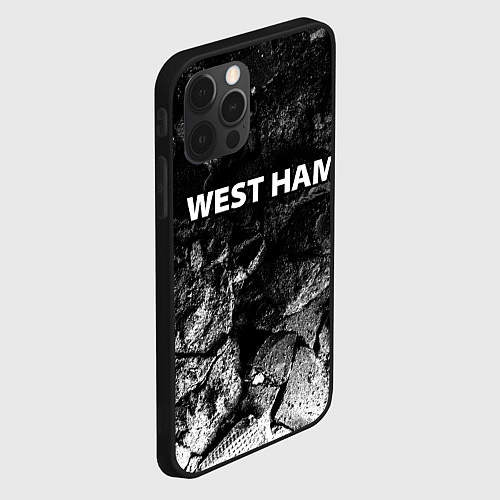 Чехол iPhone 12 Pro Max West Ham black graphite / 3D-Черный – фото 2