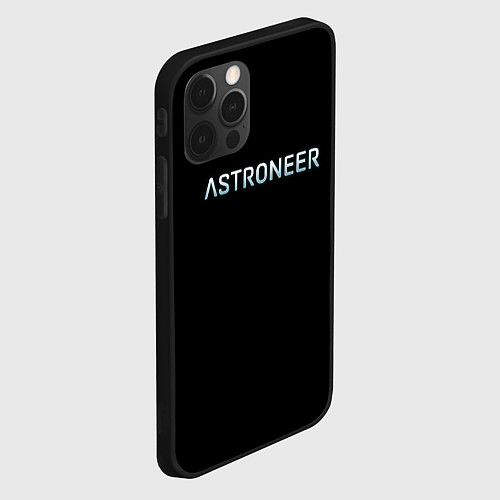 Чехол iPhone 12 Pro Max Astroneer logo / 3D-Черный – фото 2