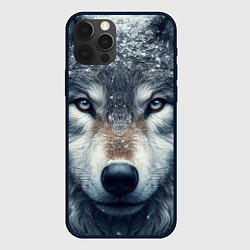 Чехол для iPhone 12 Pro Max Морда волка - взгляд, цвет: 3D-черный