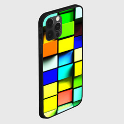 Чехол для iPhone 12 Pro Max Оптические кубы, цвет: 3D-черный — фото 2