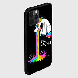 Чехол для iPhone 12 Pro Max Единорог не любит людей, цвет: 3D-черный — фото 2