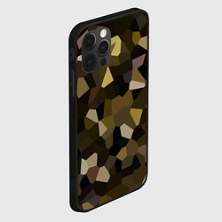 Чехол для iPhone 12 Pro Max Мозаика оливковых оттенков, цвет: 3D-черный — фото 2