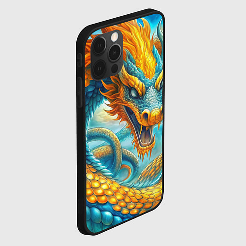 Чехол iPhone 12 Pro Max Огромная змея / 3D-Черный – фото 2