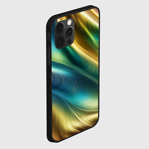 Чехол iPhone 12 Pro Max Радужная абстракция / 3D-Черный – фото 2