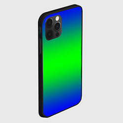 Чехол для iPhone 12 Pro Max Зелёный градиент текстура, цвет: 3D-черный — фото 2