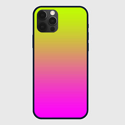 Чехол для iPhone 12 Pro Max Градиент яркий, цвет: 3D-черный
