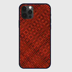 Чехол для iPhone 12 Pro Max Сочный коричневый однотонный текстурированный, цвет: 3D-черный