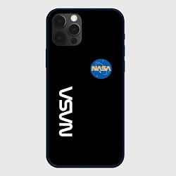Чехол для iPhone 12 Pro Max NASA logo usa space, цвет: 3D-черный