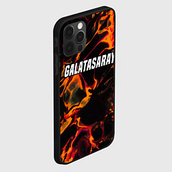 Чехол для iPhone 12 Pro Max Galatasaray red lava, цвет: 3D-черный — фото 2