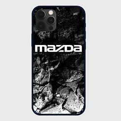 Чехол для iPhone 12 Pro Max Mazda black graphite, цвет: 3D-черный