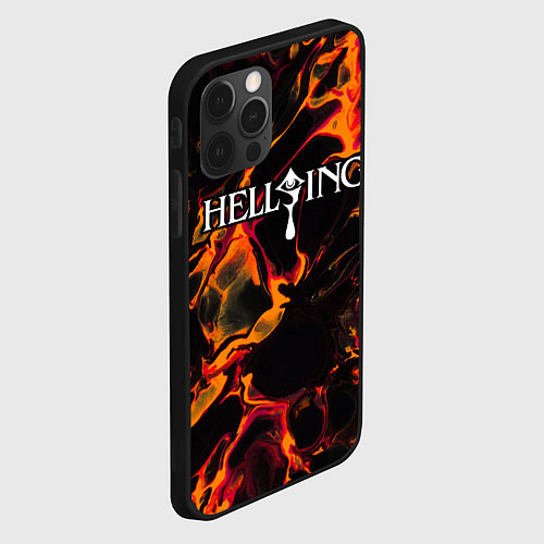 Чехол iPhone 12 Pro Max Hellsing red lava / 3D-Черный – фото 2