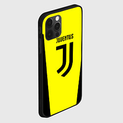 Чехол для iPhone 12 Pro Max Juventus sport geometry yellow, цвет: 3D-черный — фото 2