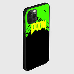 Чехол для iPhone 12 Pro Max Doom кислотное лого, цвет: 3D-черный — фото 2