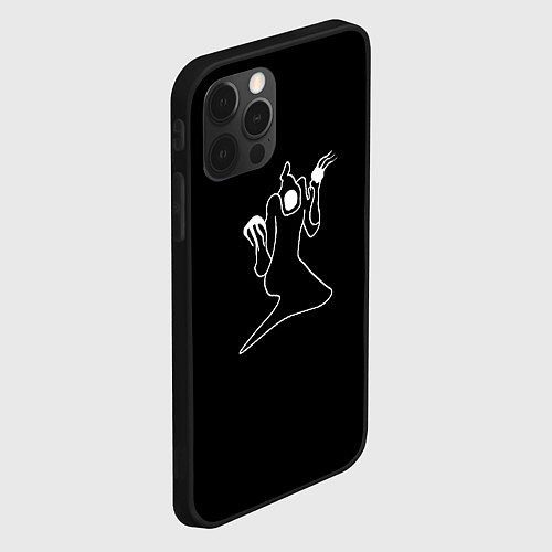 Чехол iPhone 12 Pro Max Kizaru white logo / 3D-Черный – фото 2
