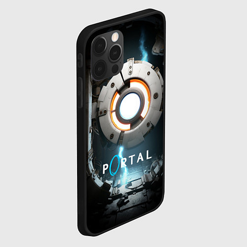 Чехол iPhone 12 Pro Max Portal space / 3D-Черный – фото 2