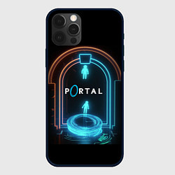 Чехол iPhone 12 Pro Max Portal neon style logo