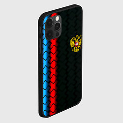 Чехол для iPhone 12 Pro Max Россия спорт герб, цвет: 3D-черный — фото 2