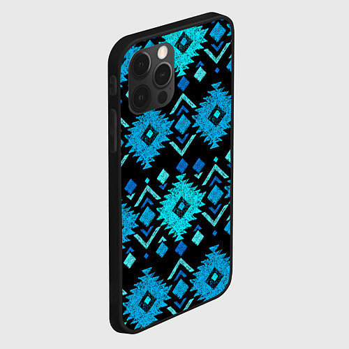 Чехол iPhone 12 Pro Max Орнамент пейсли / 3D-Черный – фото 2