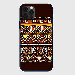Чехол для iPhone 12 Pro Max Африканский традиционный орнамент, цвет: 3D-черный