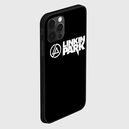 Чехол iPhone 12 Pro Max Linkin park logo rock music / 3D-Черный – фото 2