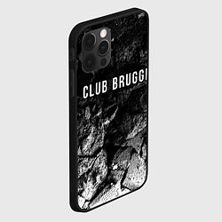 Чехол для iPhone 12 Pro Max Club Brugge black graphite, цвет: 3D-черный — фото 2