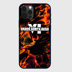 Чехол для iPhone 12 Pro Max GTA6 red lava, цвет: 3D-черный