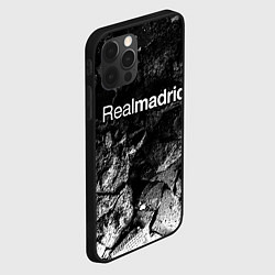 Чехол для iPhone 12 Pro Max Real Madrid black graphite, цвет: 3D-черный — фото 2