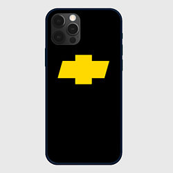 Чехол для iPhone 12 Pro Max Chevrolet yellow, цвет: 3D-черный