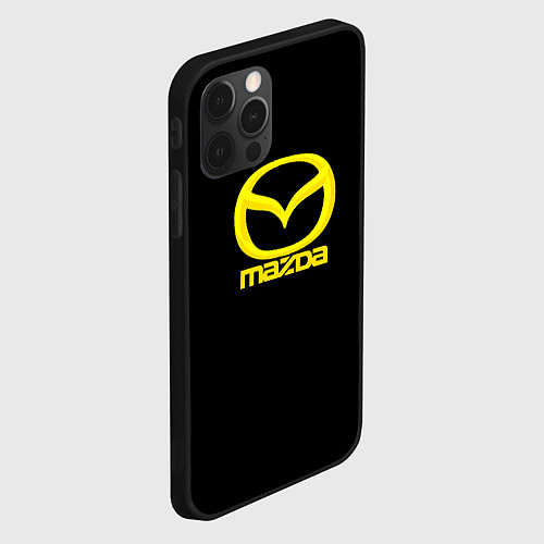 Чехол iPhone 12 Pro Max Mazda yellow / 3D-Черный – фото 2