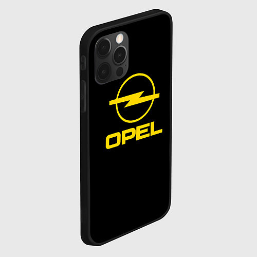 Чехол iPhone 12 Pro Max Opel yellow / 3D-Черный – фото 2