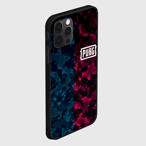 Чехол iPhone 12 Pro Max PUBG camo texture / 3D-Черный – фото 2