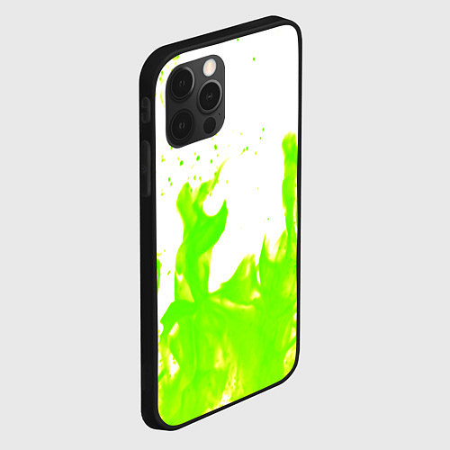 Чехол iPhone 12 Pro Max Кислотный огонь / 3D-Черный – фото 2