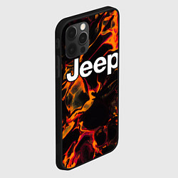 Чехол для iPhone 12 Pro Max Jeep red lava, цвет: 3D-черный — фото 2
