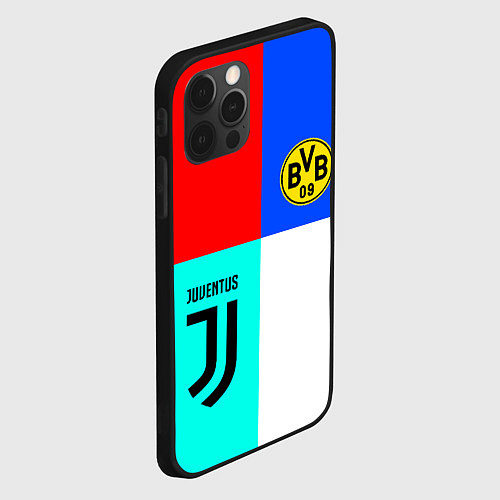 Чехол iPhone 12 Pro Max Juventus x Borussia / 3D-Черный – фото 2
