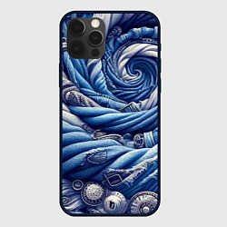 Чехол для iPhone 12 Pro Max Denim funnel - fashion trend, цвет: 3D-черный