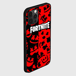 Чехол для iPhone 12 Pro Max Fortnite x Marshmello pattern, цвет: 3D-черный — фото 2