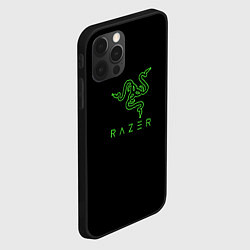 Чехол для iPhone 12 Pro Max Razer logo brend, цвет: 3D-черный — фото 2