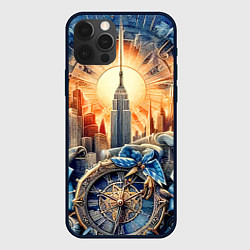 Чехол для iPhone 12 Pro Max American collage - ai art, цвет: 3D-черный