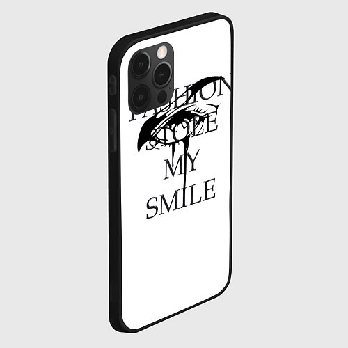 Чехол iPhone 12 Pro Max Мода украла мою улыбку / 3D-Черный – фото 2