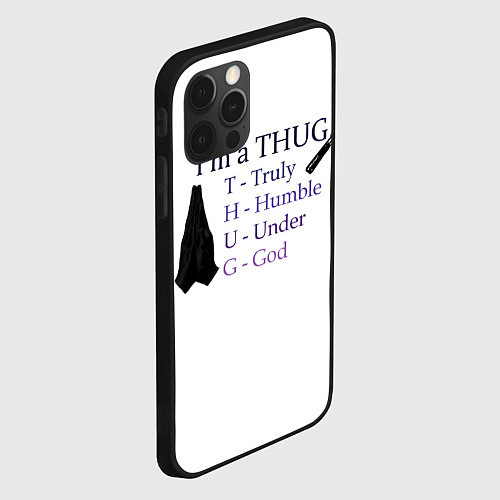 Чехол iPhone 12 Pro Max Im a thug / 3D-Черный – фото 2
