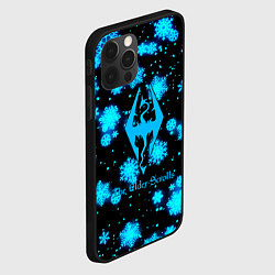 Чехол для iPhone 12 Pro Max The Elder Scrolls logo winter, цвет: 3D-черный — фото 2